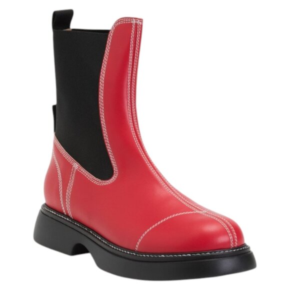 GANNI Made In Portugal Everyday Mid Calf Chelsea Boots - Picture 1 of 3